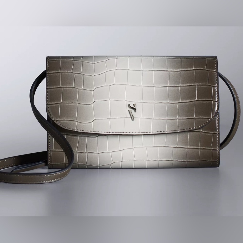 Simply Vera Wang Croc Crossbody Bag | new